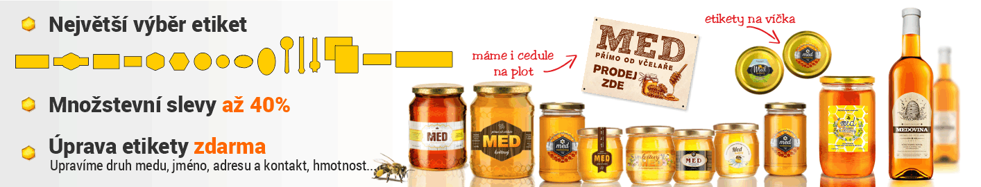 Etikety na sklenice medu